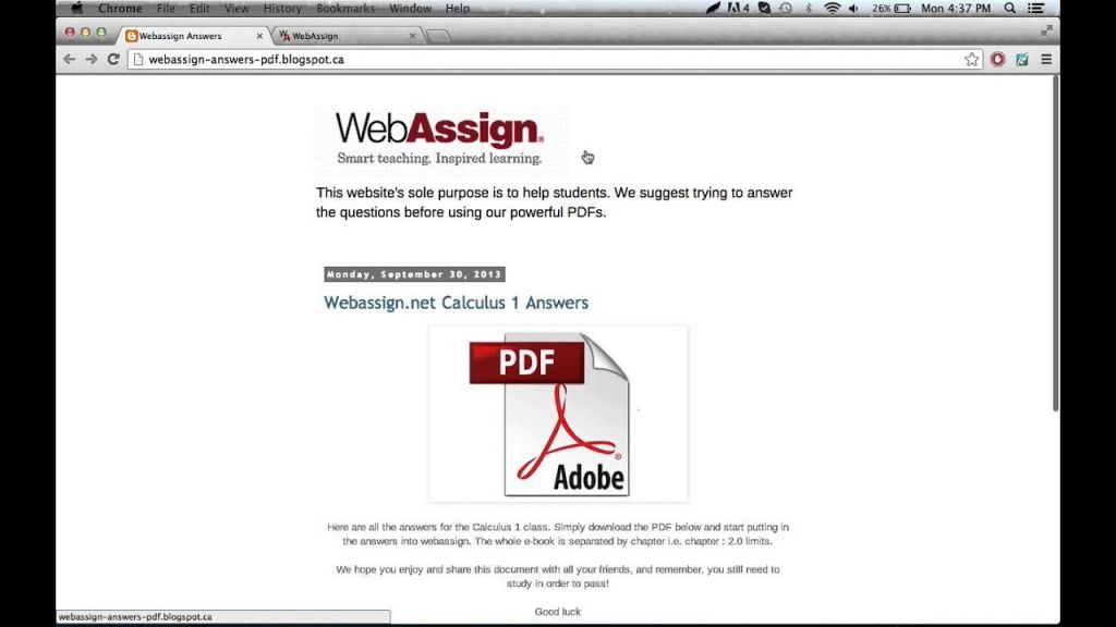 webassign student login