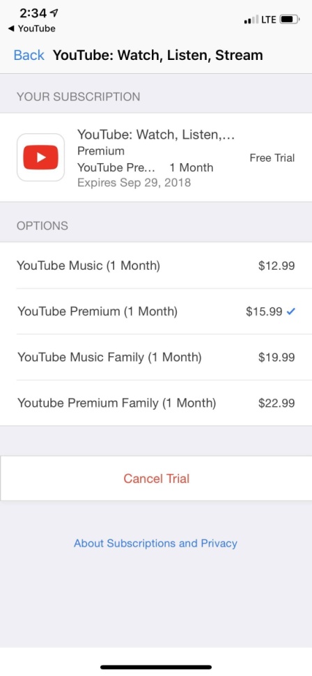 apple subscription packages